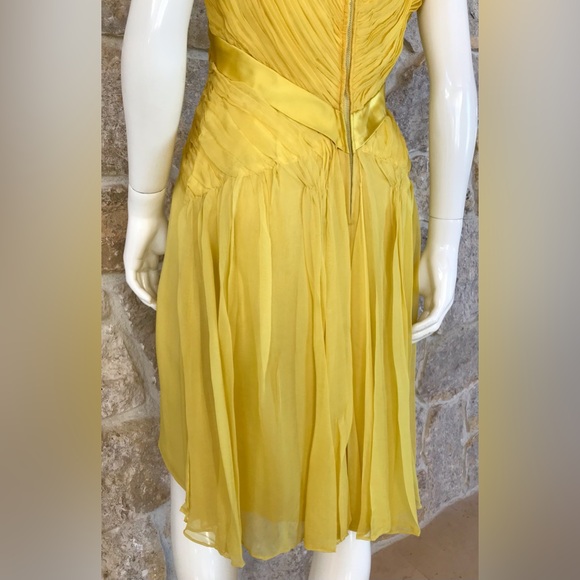 Incredibly Beautiful Vintage 1950s 1960s Robert Morton Ruched Cocktail Dress - Picture 14 of 16